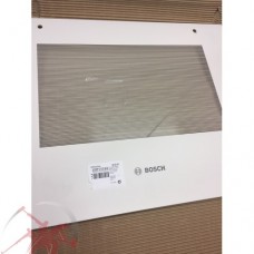 Стекло 00713390 внешнее белое для духового шкафа Bosch-Siemens